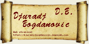 Đurađ Bogdanović vizit kartica